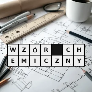 Hasło krzyżówkowe zapis składu lub budowy pierwiastków cząsteczek bądź związków chemicznych za pomocą symboli stosowanych w chemii - wzór chemiczny – rozwiązanie, synonimy, podpowiedzi i definicje krzyżówkowe